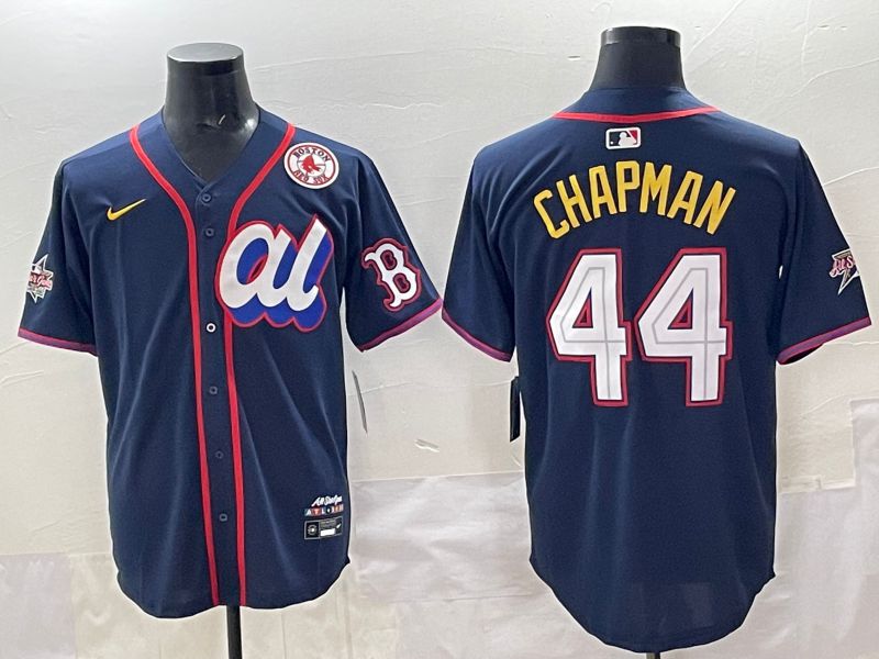 Men 2025 Boston Red Sox #44 Chapman Drak Blue All star Nike MLB Jersey style 02